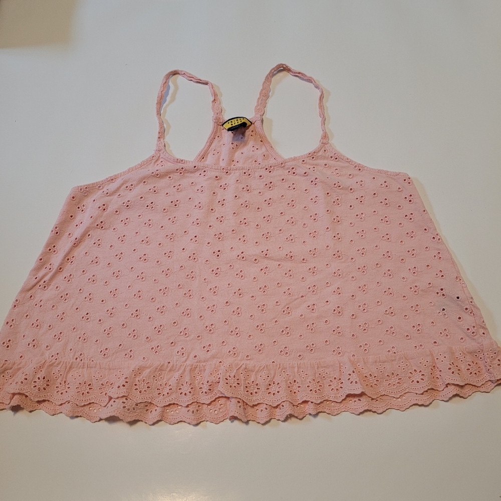 Doll Coquette pink eyelet cami tank